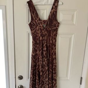 Anthropologie Pilcro seamed V-neck mesh dress.